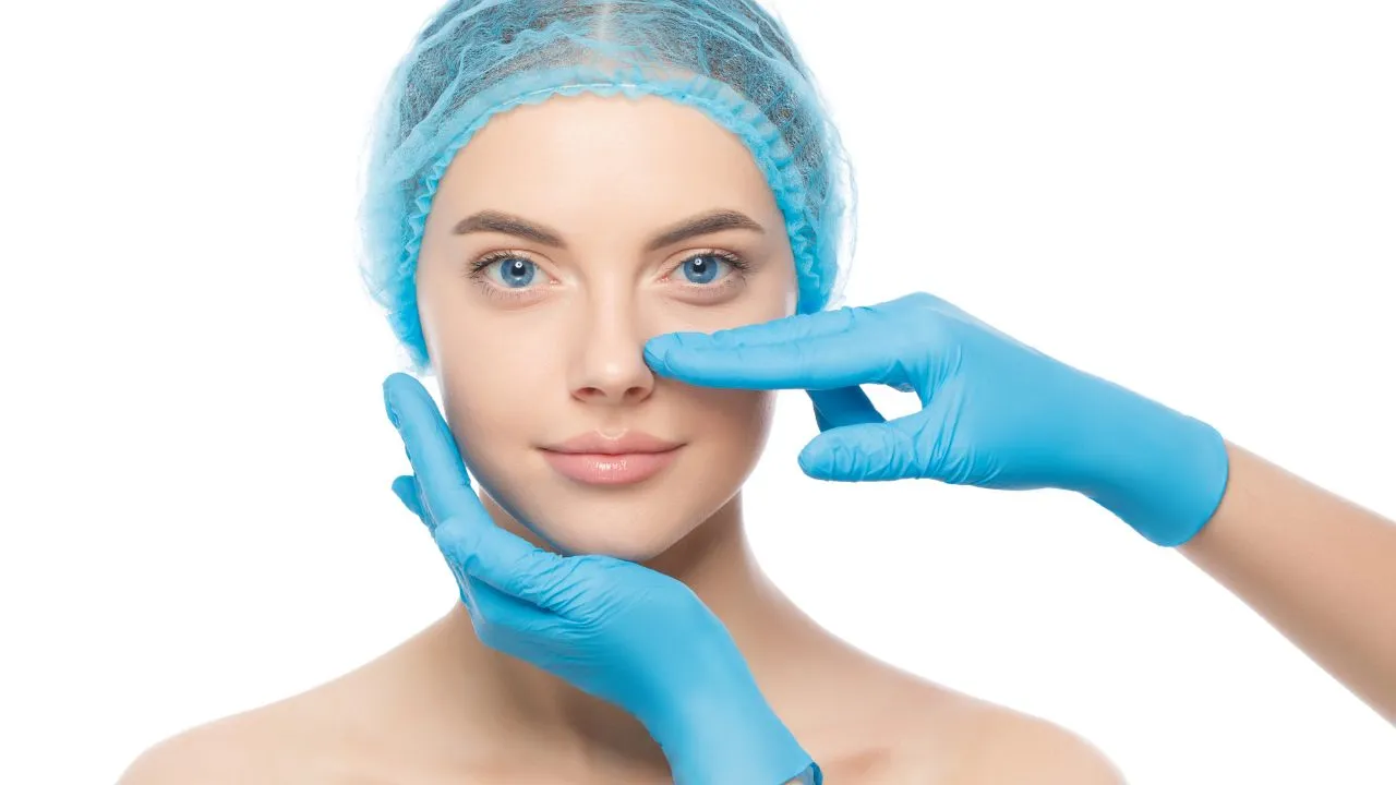 Young woman ready for rhinoplasty